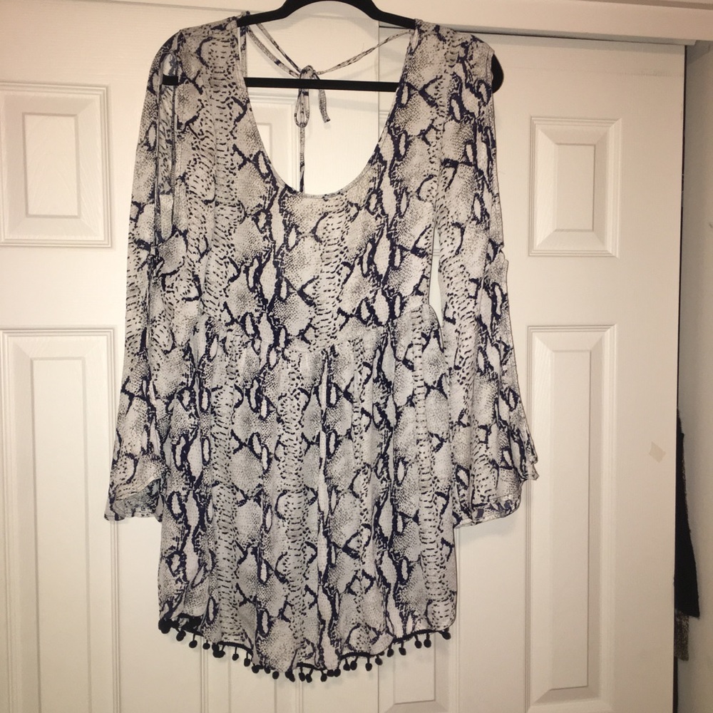 Dark Navy blue snake skin dress